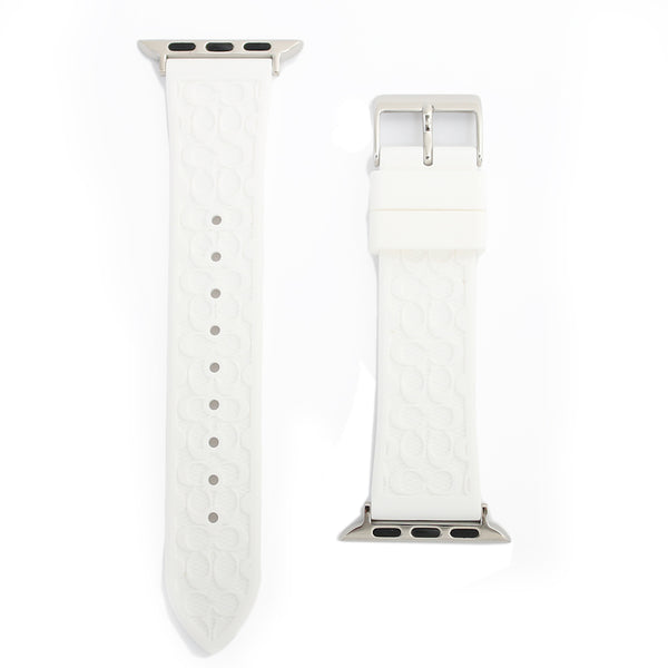 コーチ COACH アップルウォッチ バンド 交換ベルト 14700050 レディース Apple Watch strap 38mm 40mm 対応 ホワイト シルバー